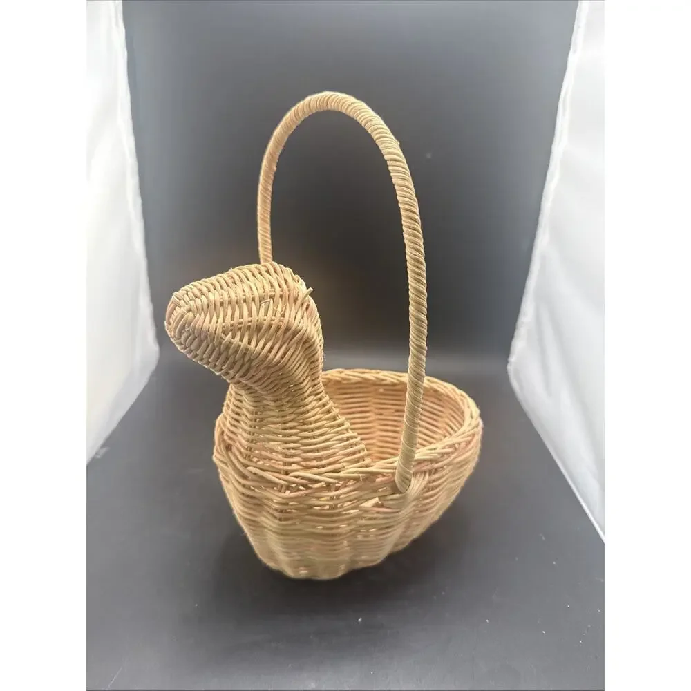 Wicker Duck Basket Rattan Easter